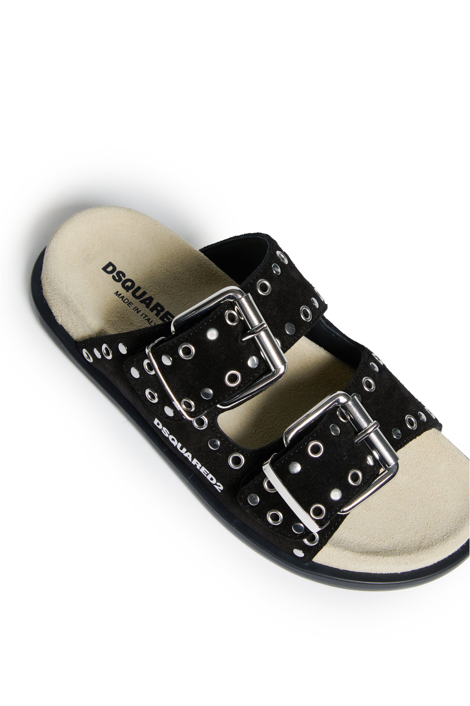 Slide slippers with studs