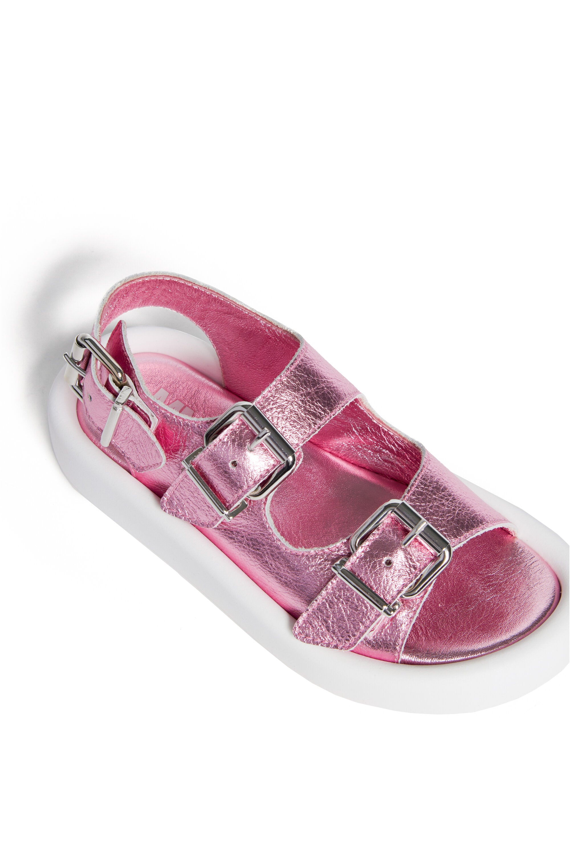 Slingback sandals with buckles