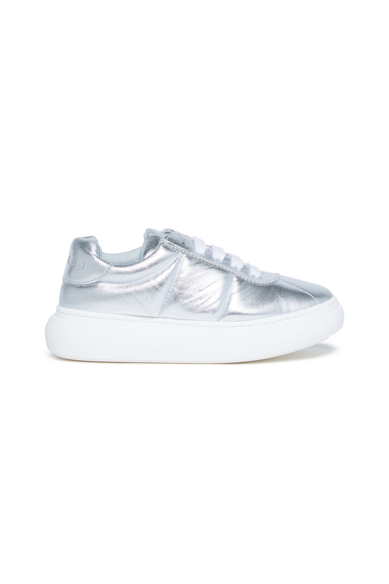 Padded leather Bigfoot low top trainers 