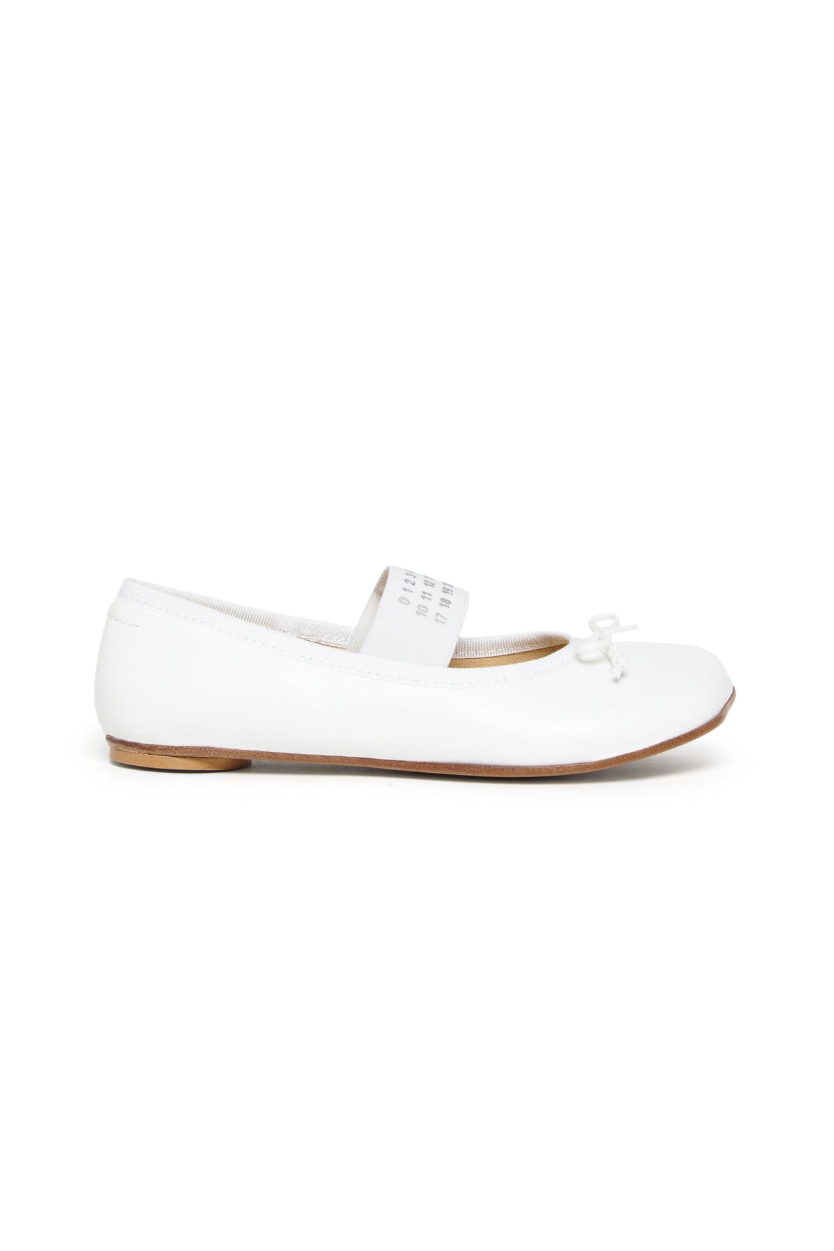 Leather ballet shoes with Numeric logo