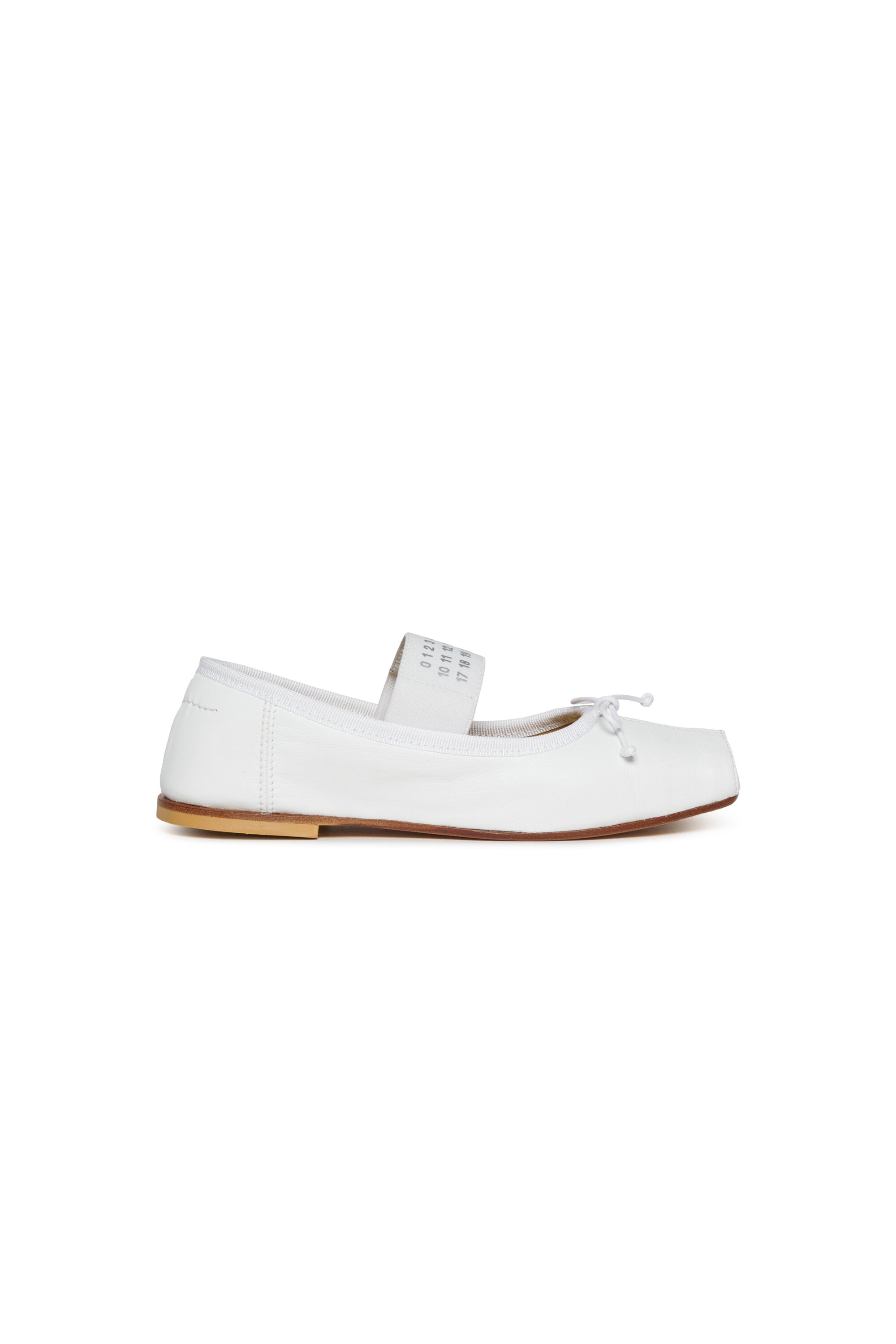 Classic leather ballet shoes with Numeric logo