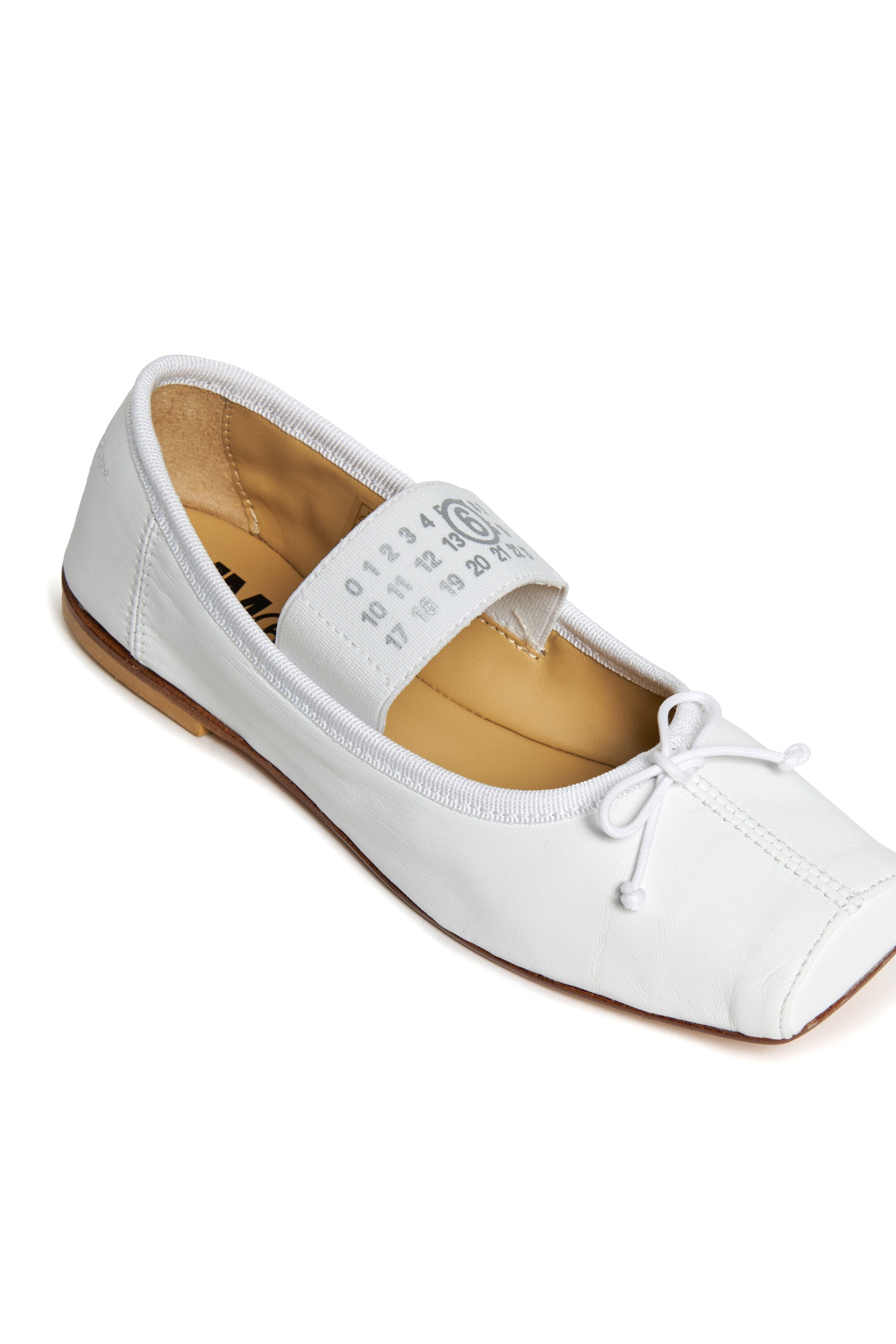 Classic leather ballet shoes with Numeric logo
