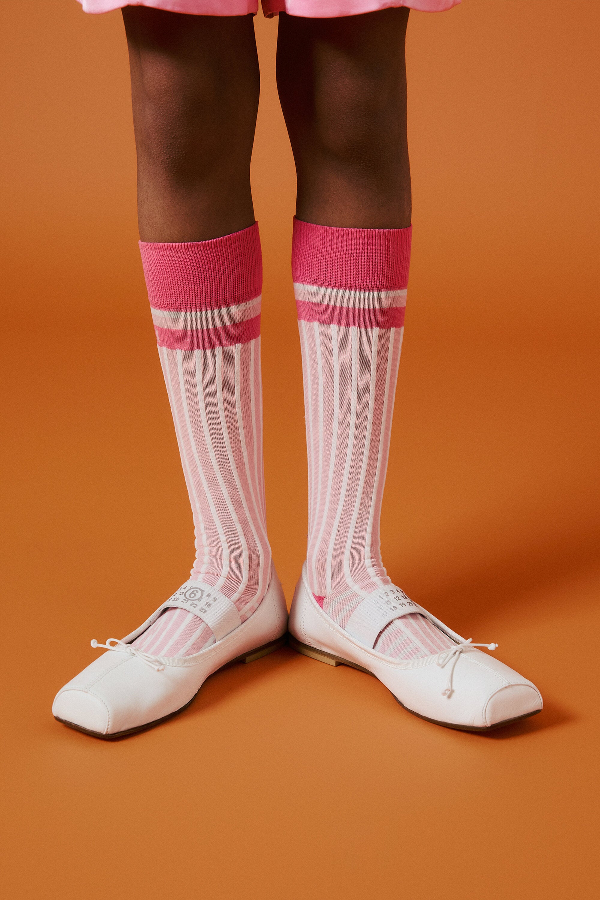 Classic leather ballet shoes with Numeric logo