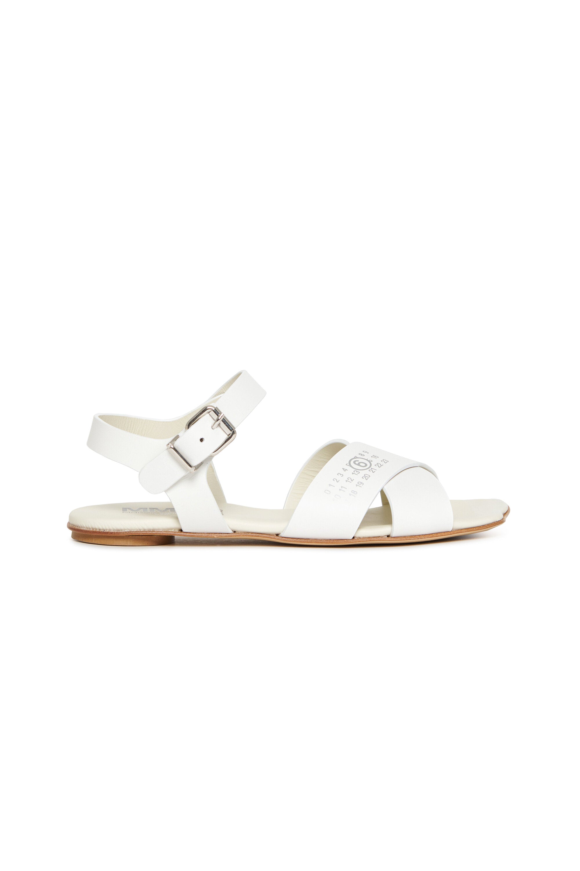 Leather sandals with Numeric logo