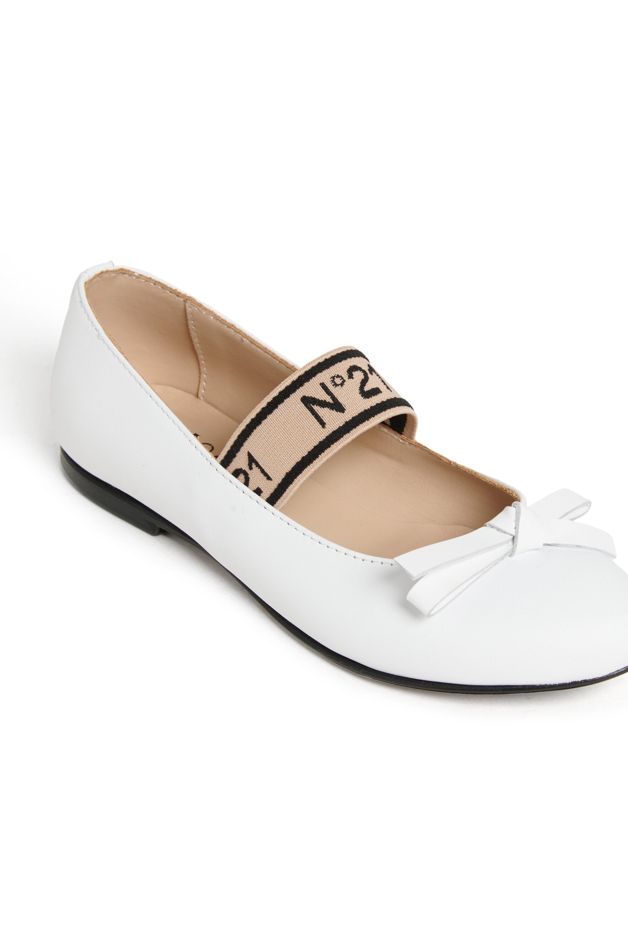 Leather ballerinas with bow