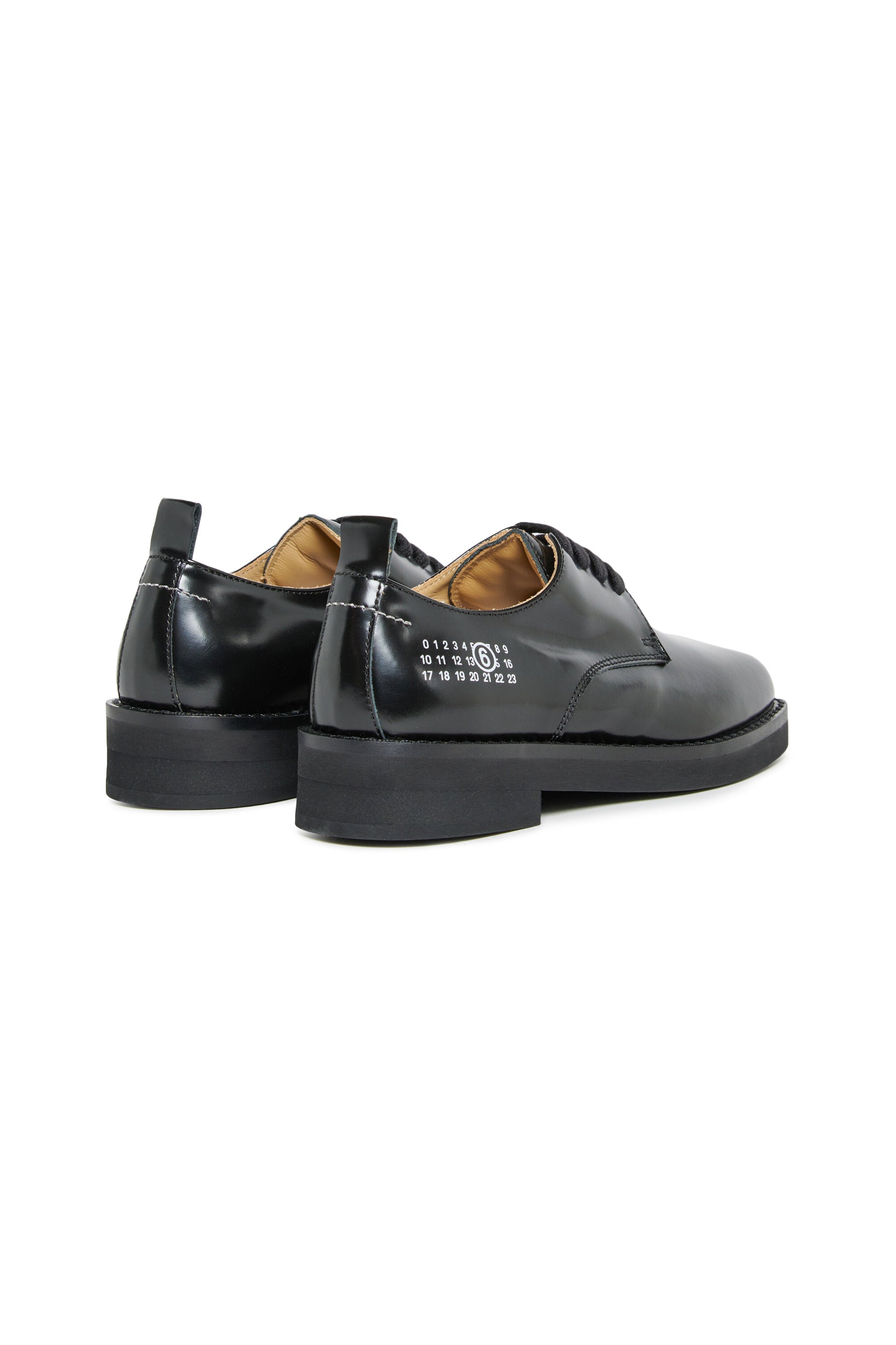 Leather Derby shoes with logo