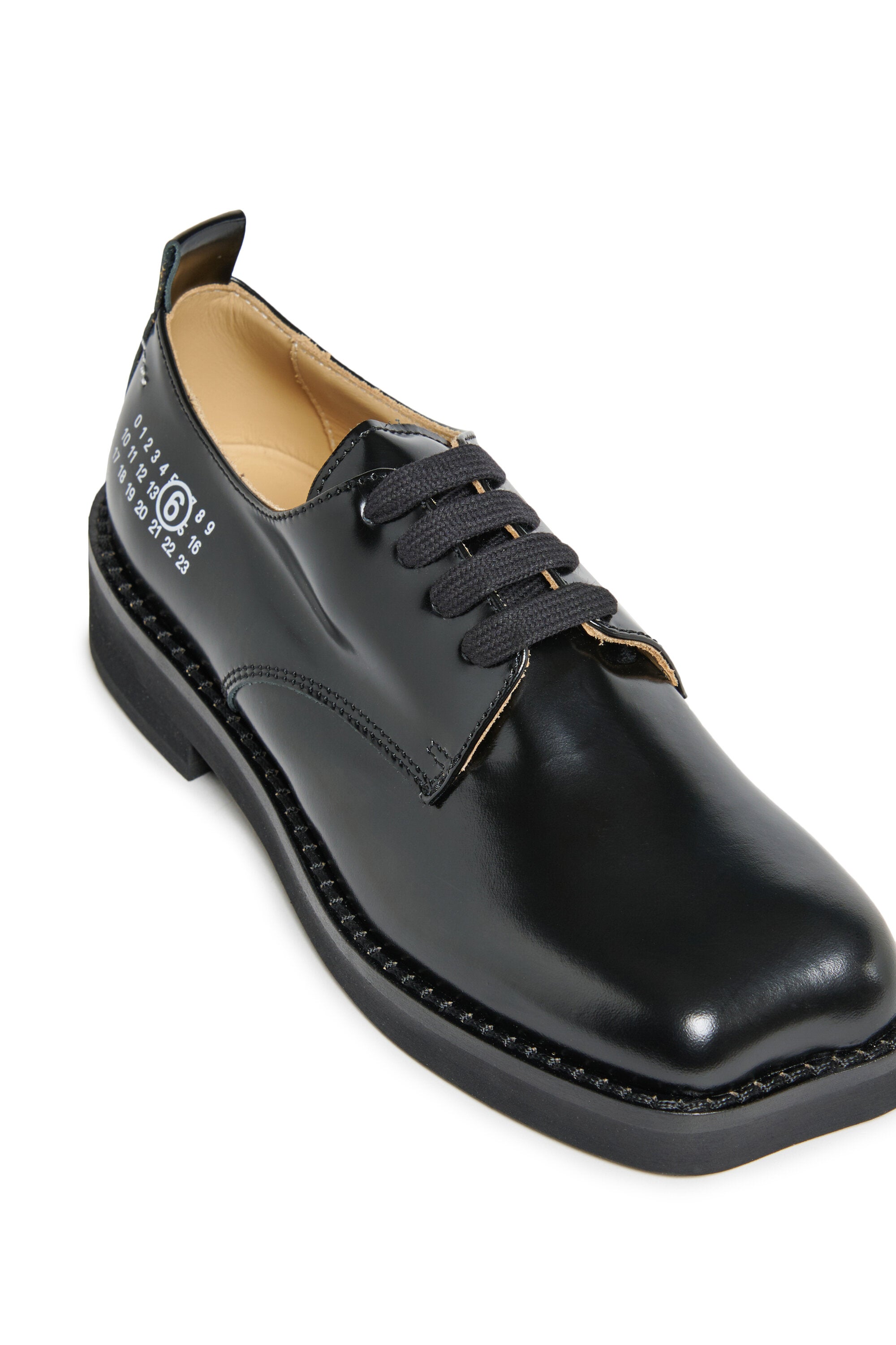 Leather Derby shoes with logo