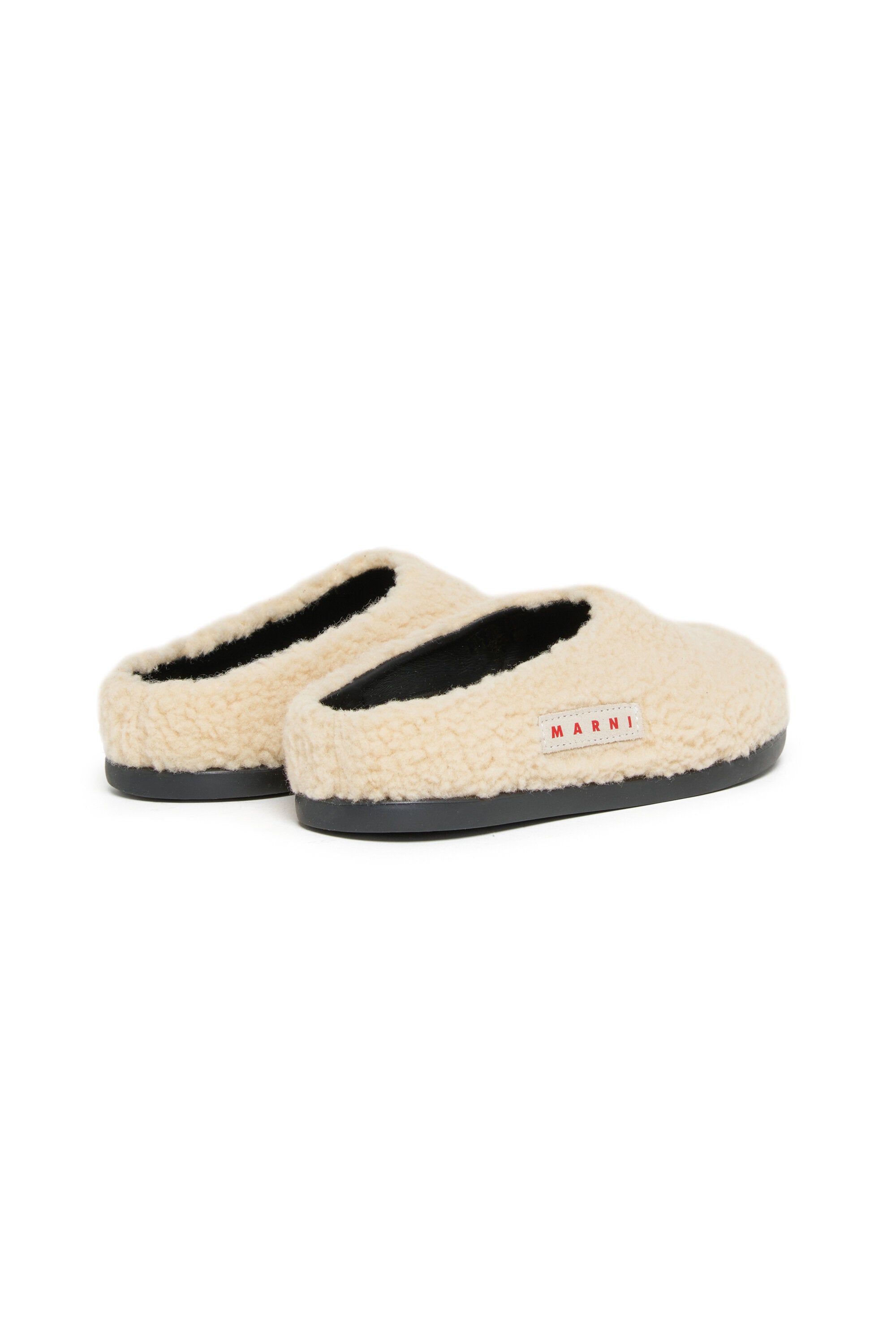 Teddy mules slippers with logo
