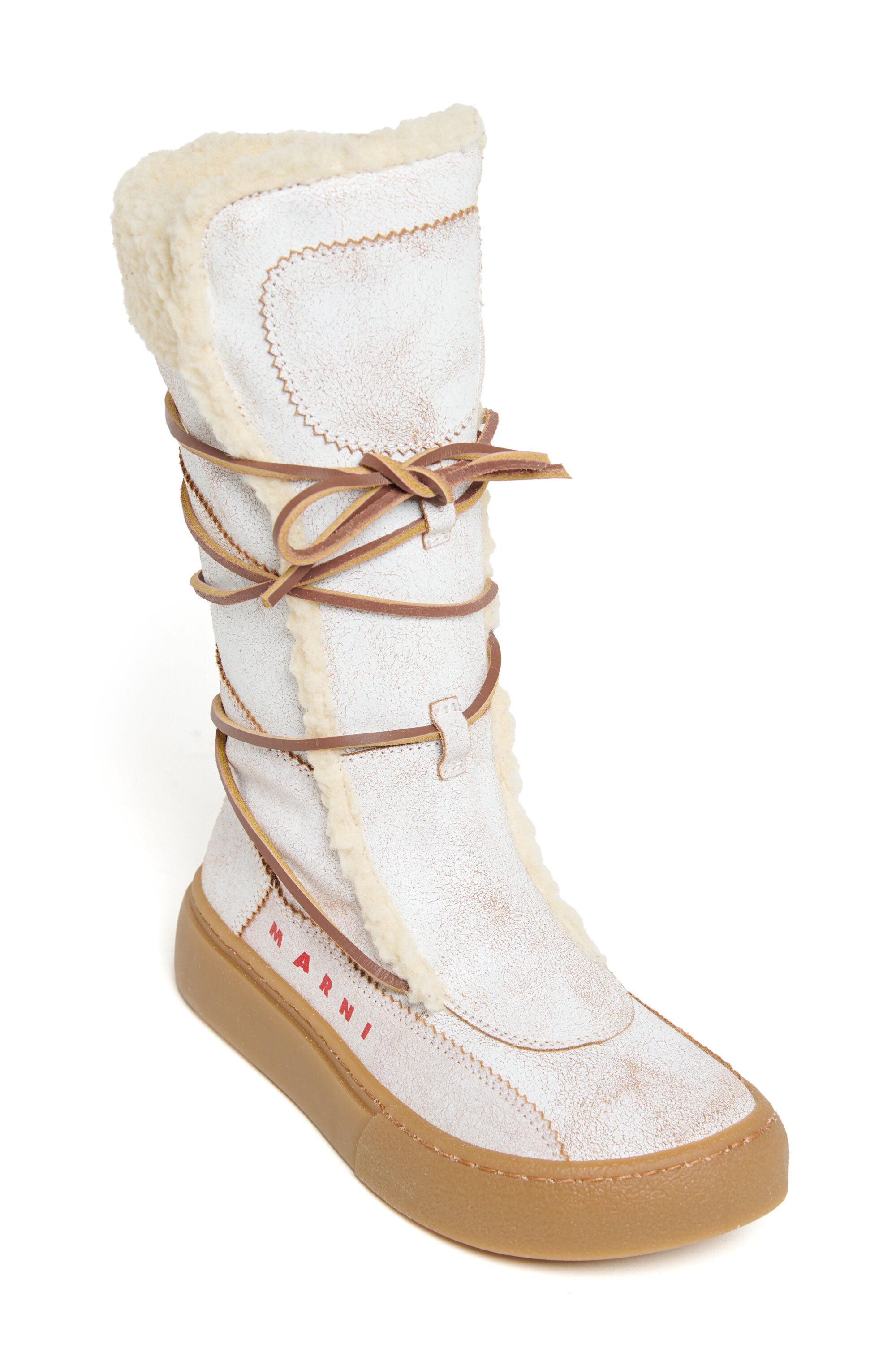 Tall snow boots with teddy interior