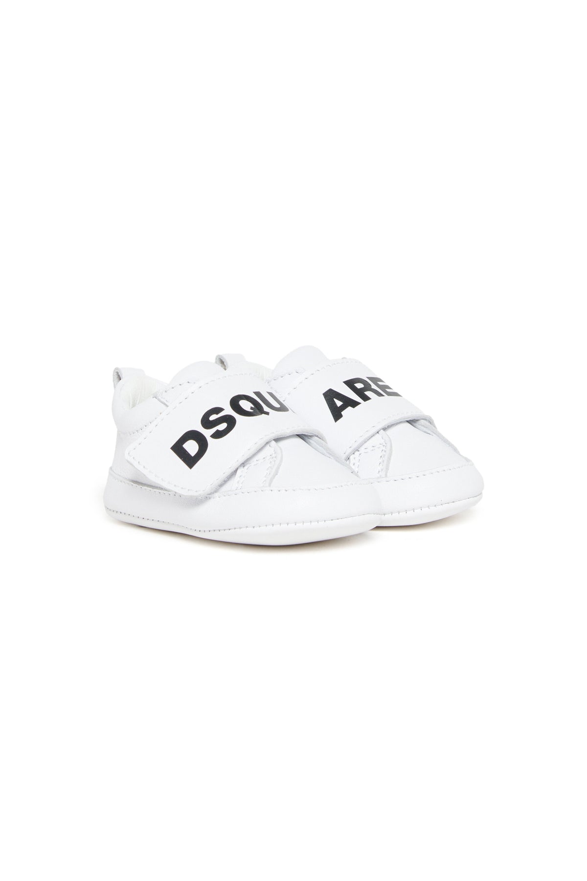 Low leather sneakers with strap