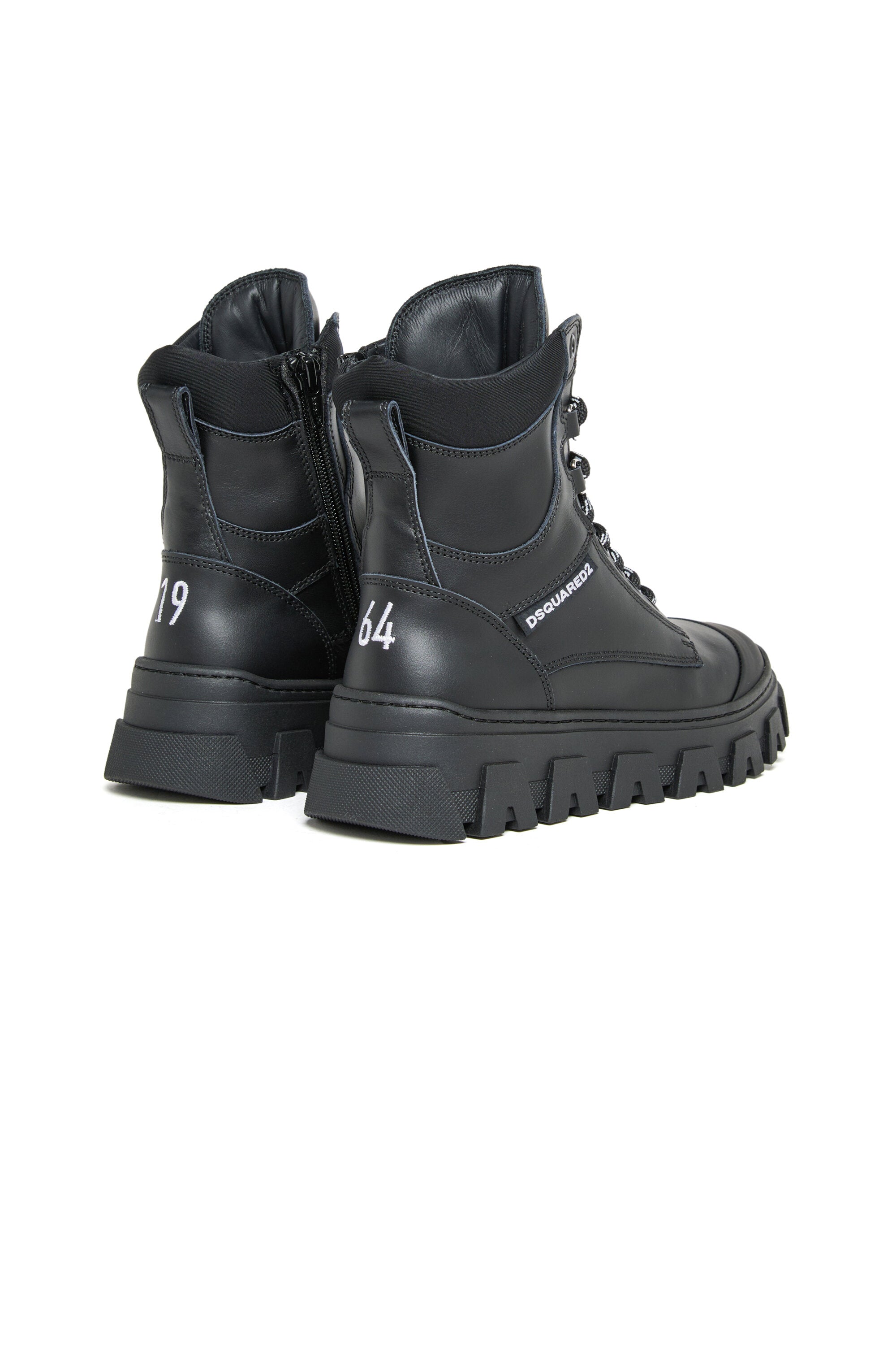 Combat boots with chunky soles