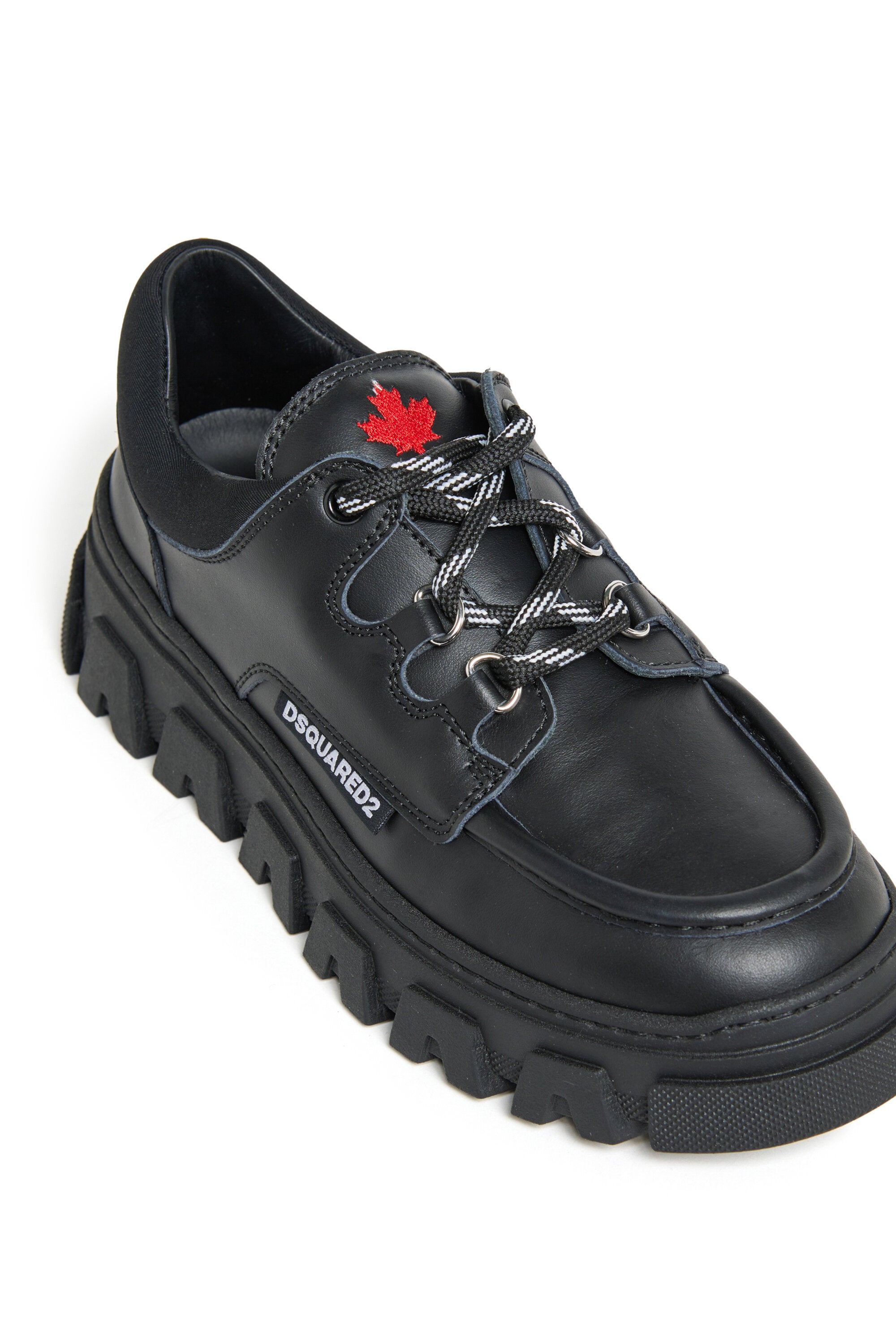 Laced shoes with chunky soles