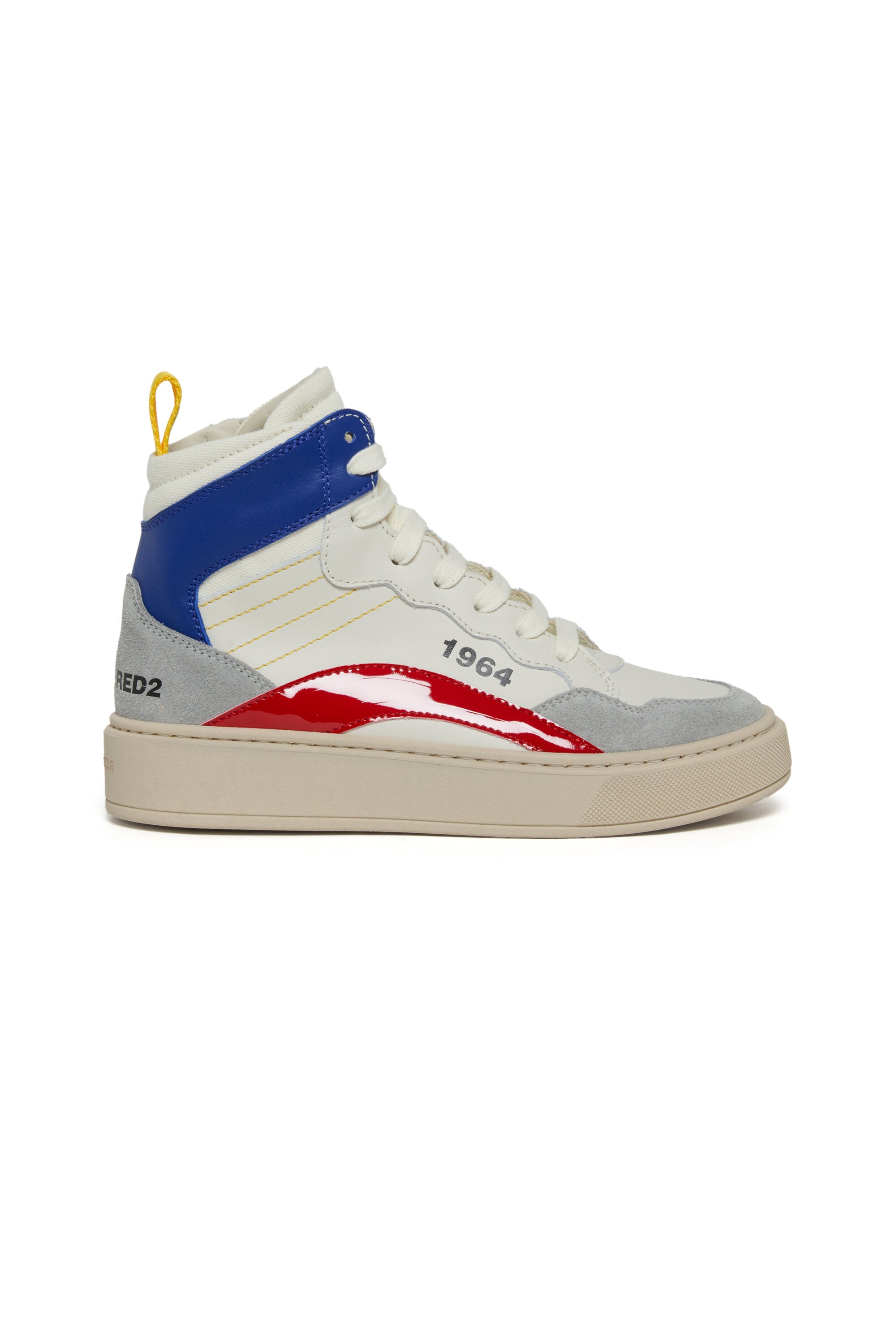 High-top colour-block sneakers with logo