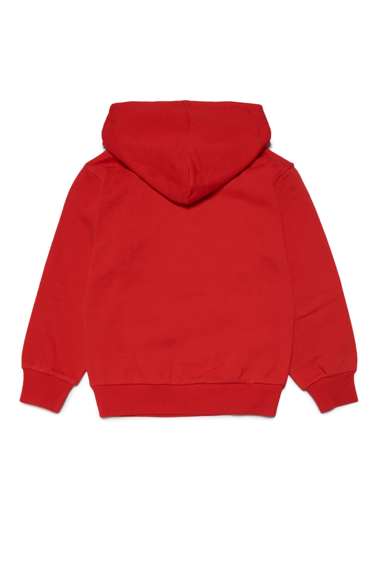 Red hooded sweatshirt with watercolor effect logo Red hooded sweatshirt with watercolor effect logo