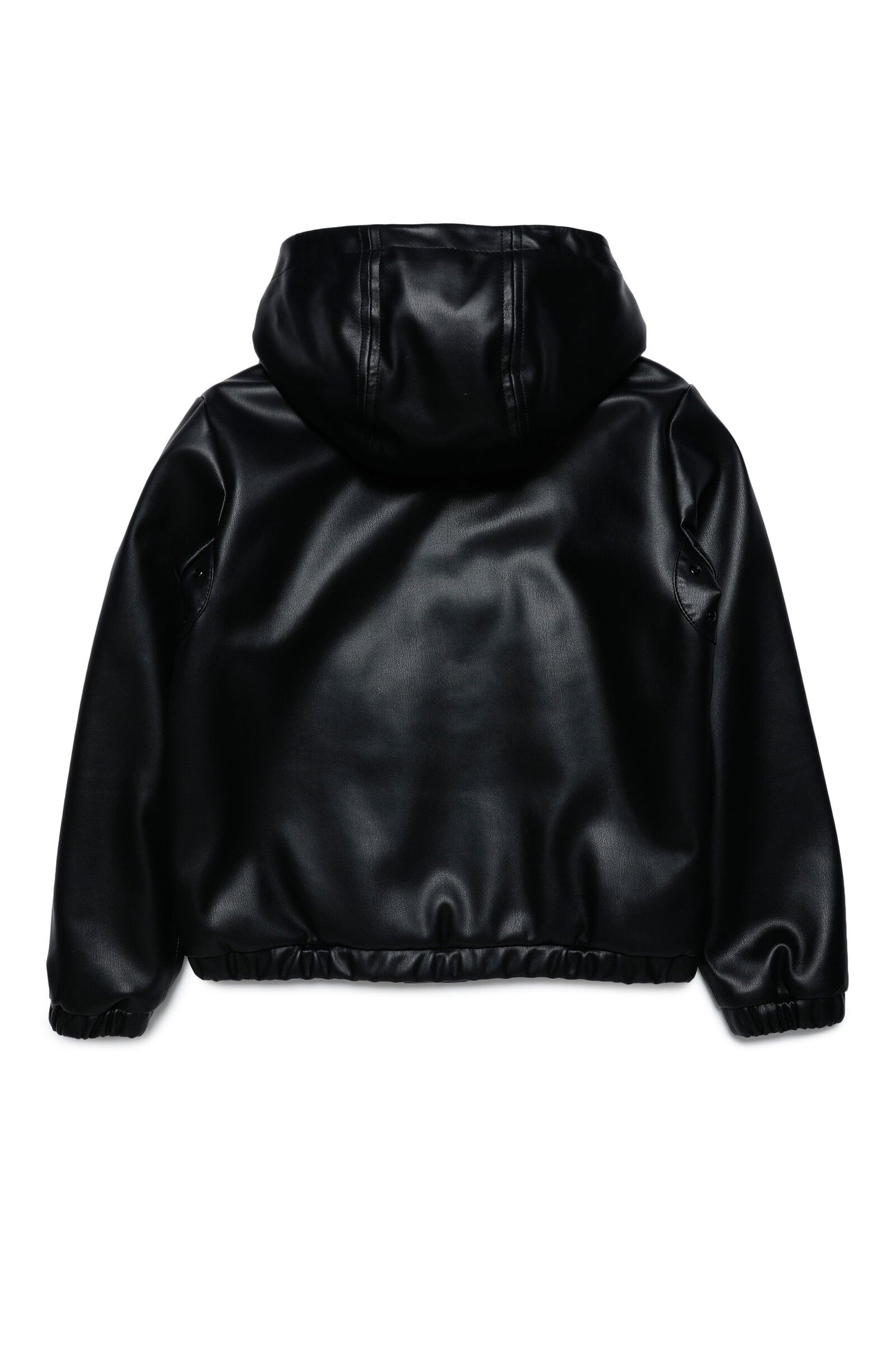 Hooded synthetic leather jacket Hooded synthetic leather jacket