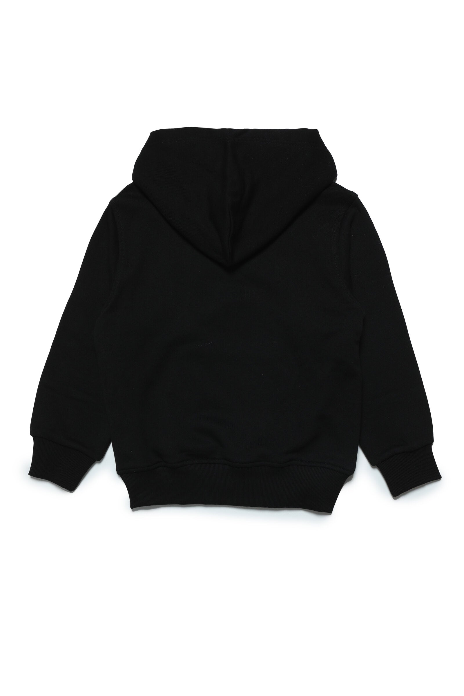 Hooded cotton sweatshirt with logo embroidery