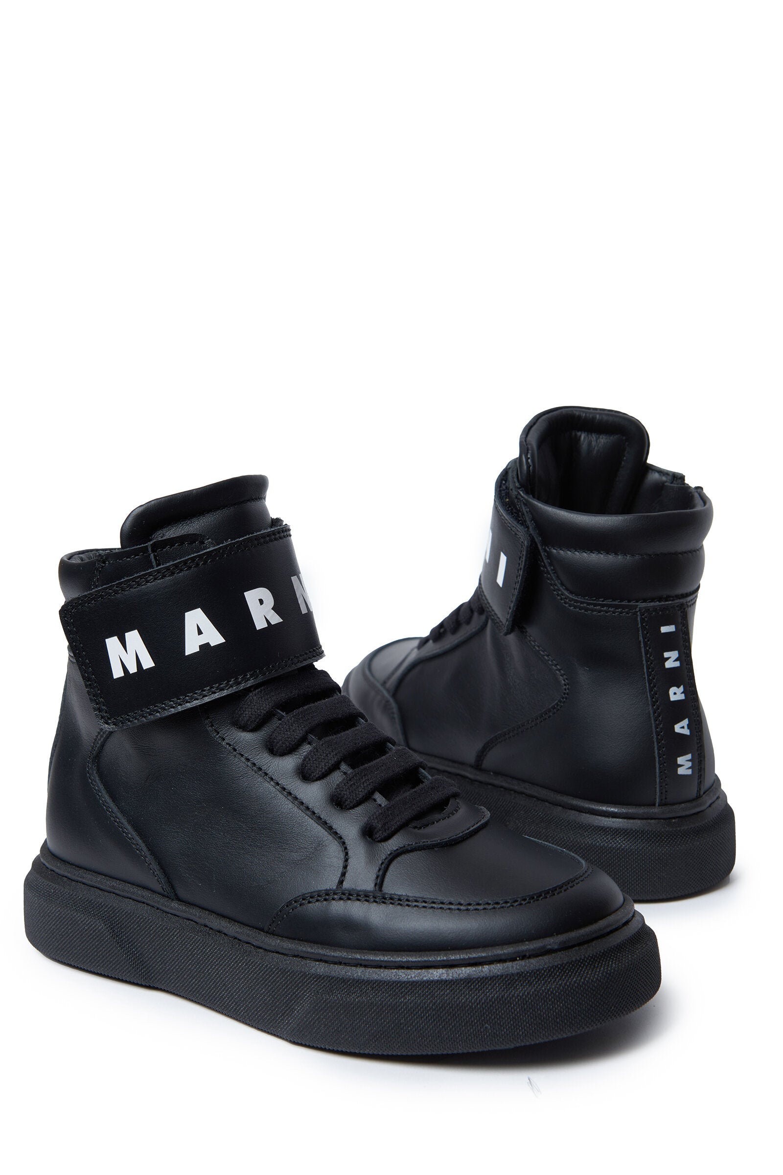 High-top sneakers with strap
